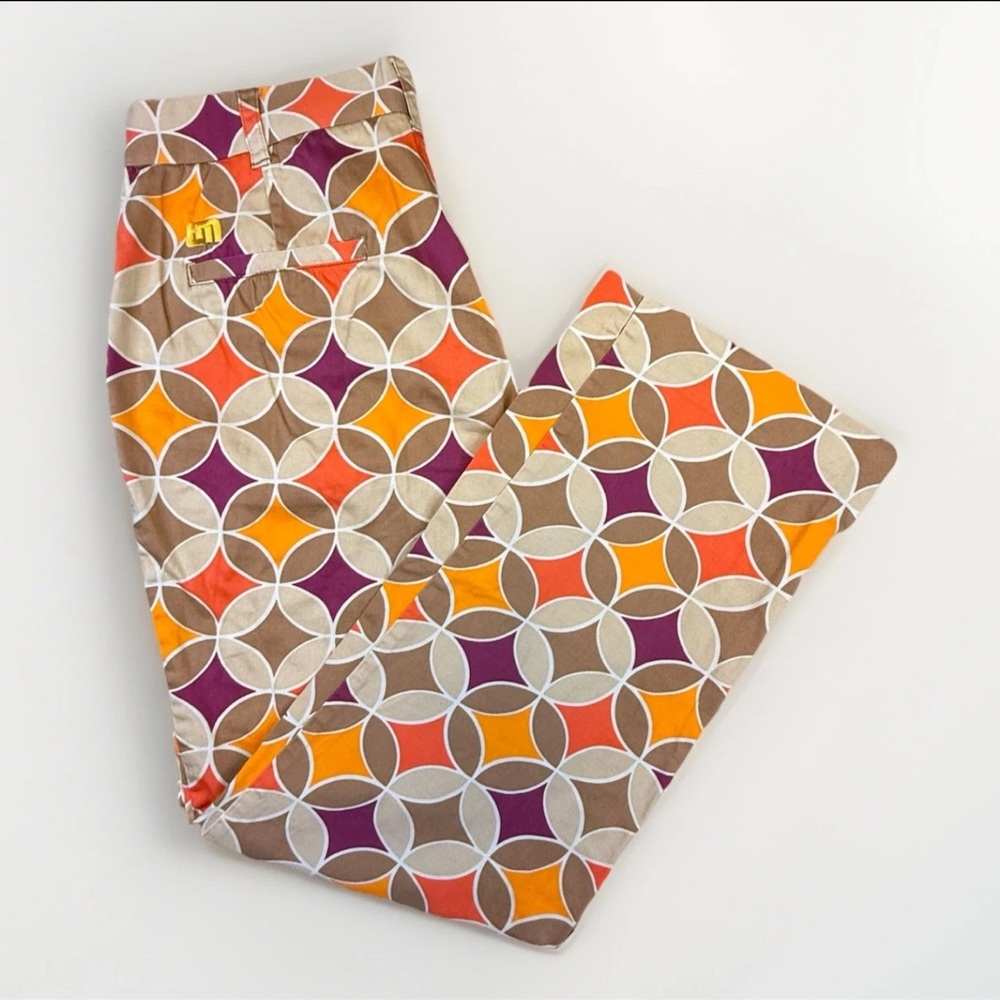 Loudmouth Golf Pants Men’s Sz 31 Fairway Havercamps Retro Geometric Orange